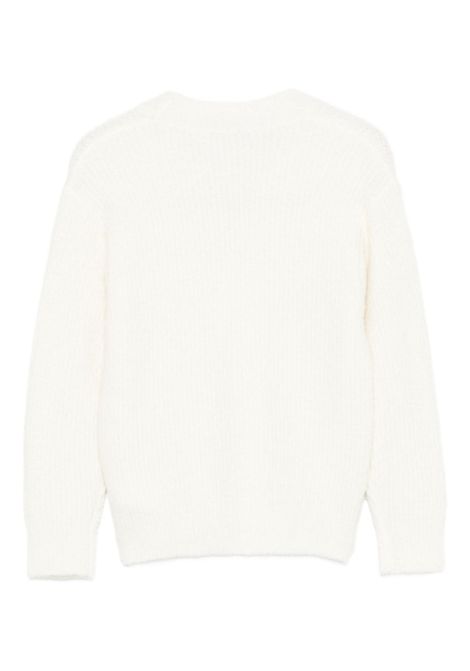 Cardigan a coste PAOLO PECORA KIDS | PP4092GESSO